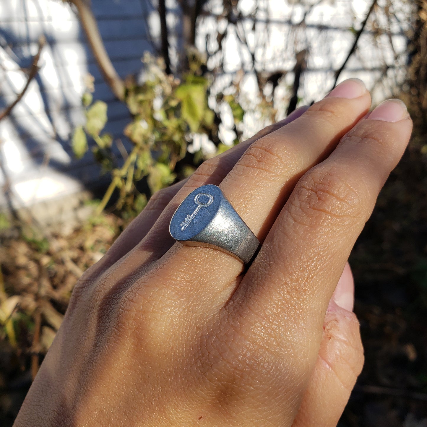 Key wax seal signet ring