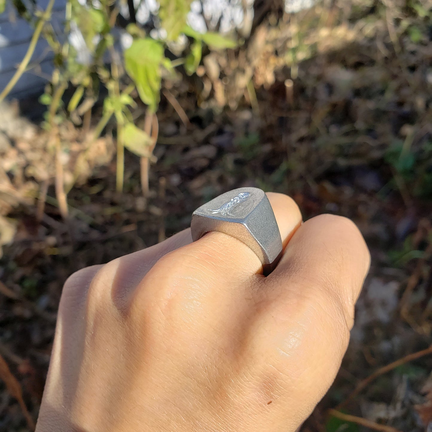 Hidden owl wax seal signet ring