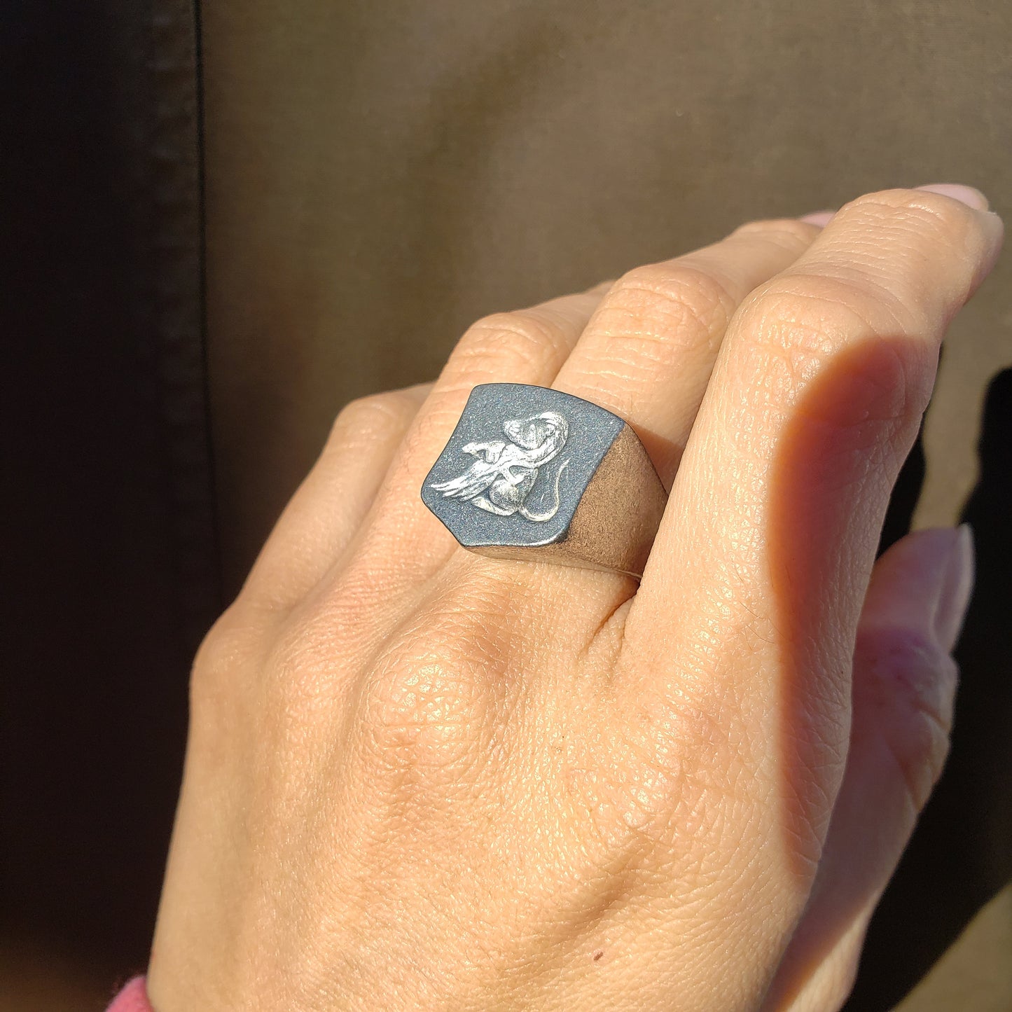 Ratpunzel wax seal signet ring