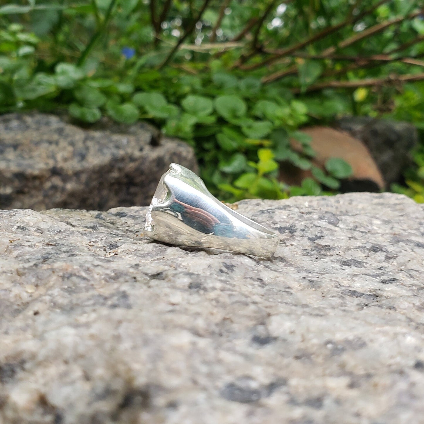 Goshenite bird silver ring