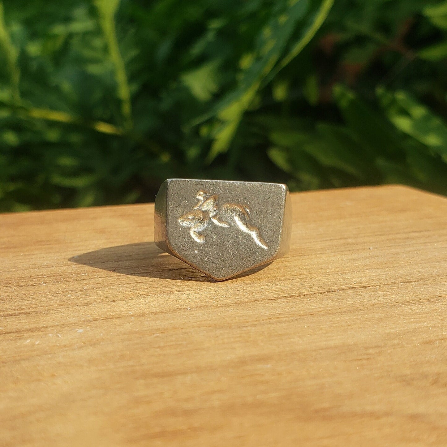 Bunny riding wax seal signet ring