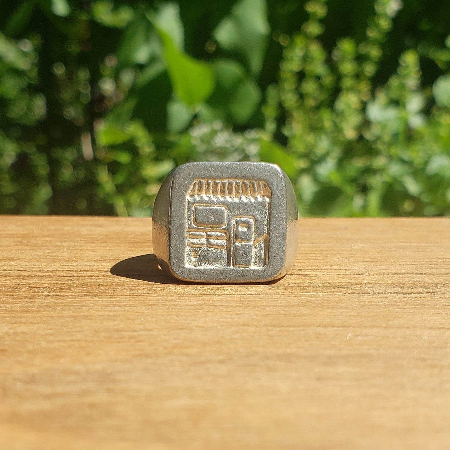 Grocery shop wax seal signet ring