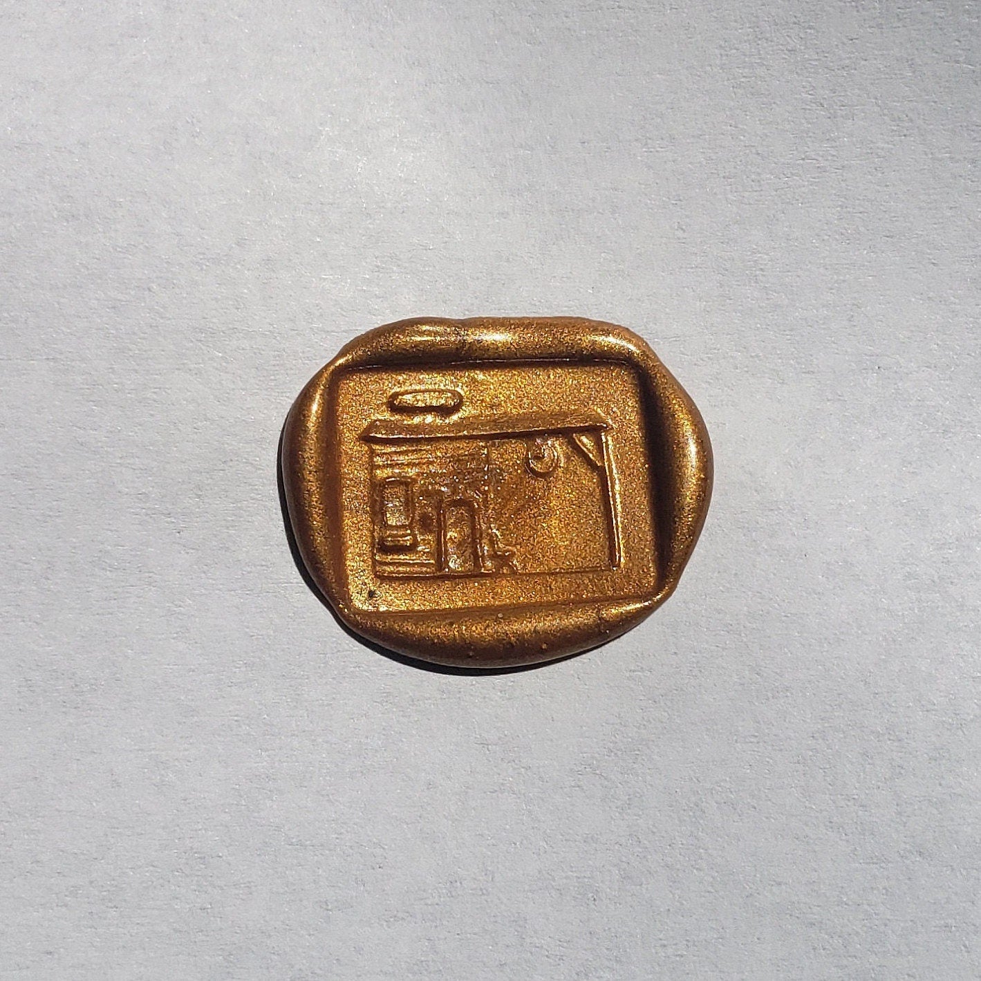 Train station wax seal signet ring