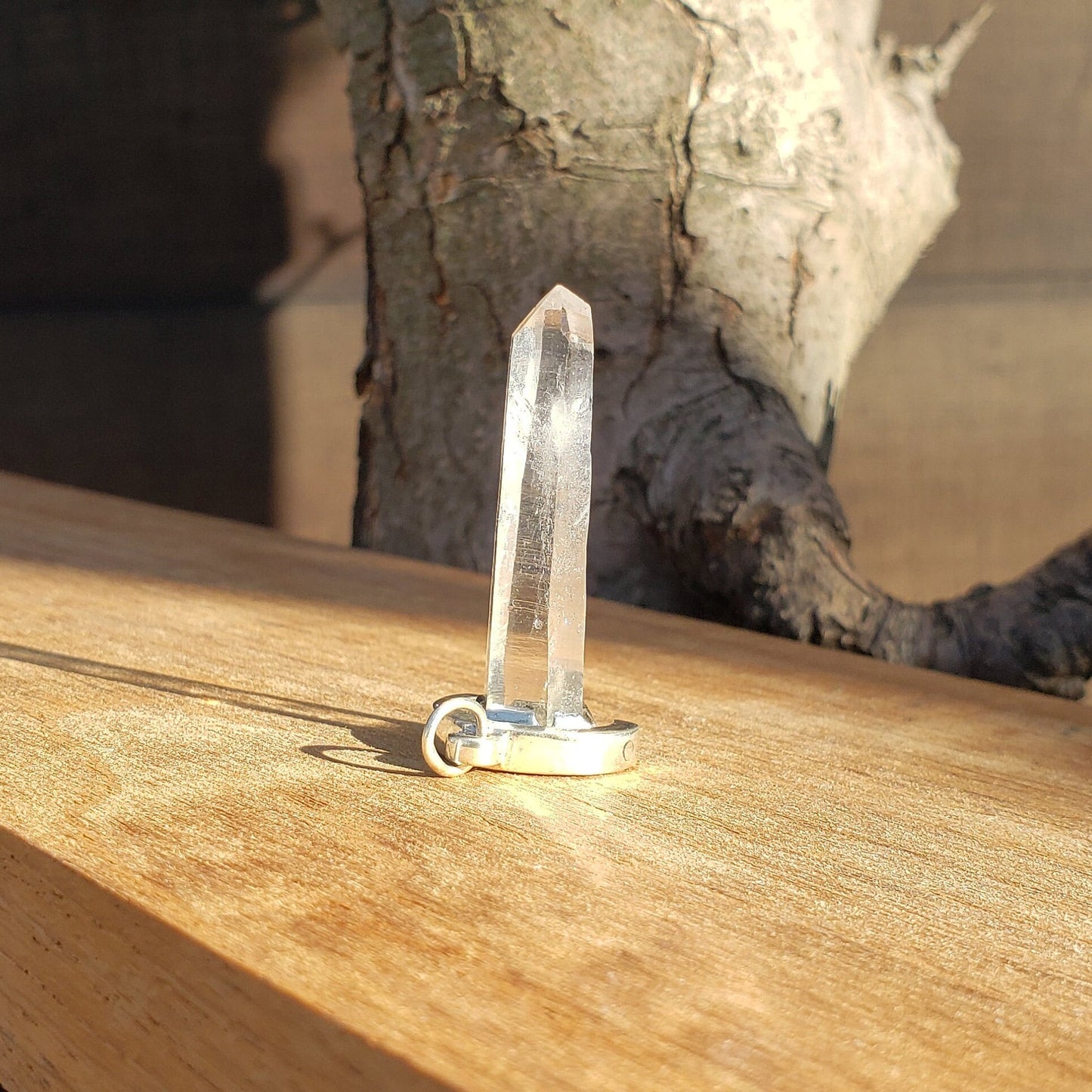 Sator Square Quartz crystal tower pendant