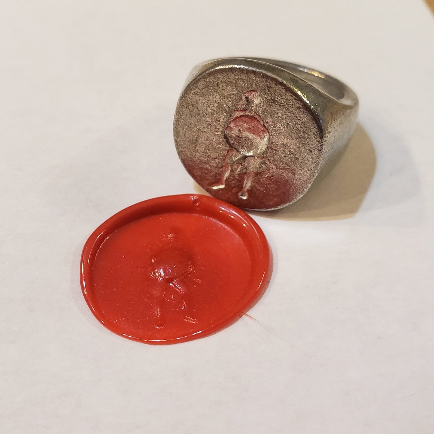 Embracing the sun wax seal signet ring