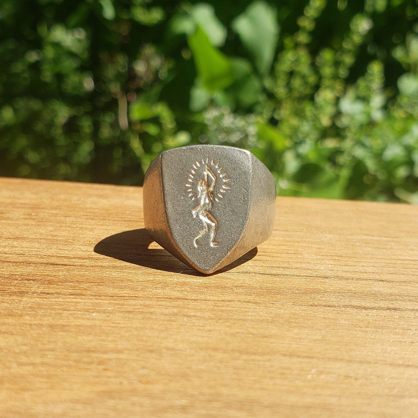 Sword swallower wax seal signet ring