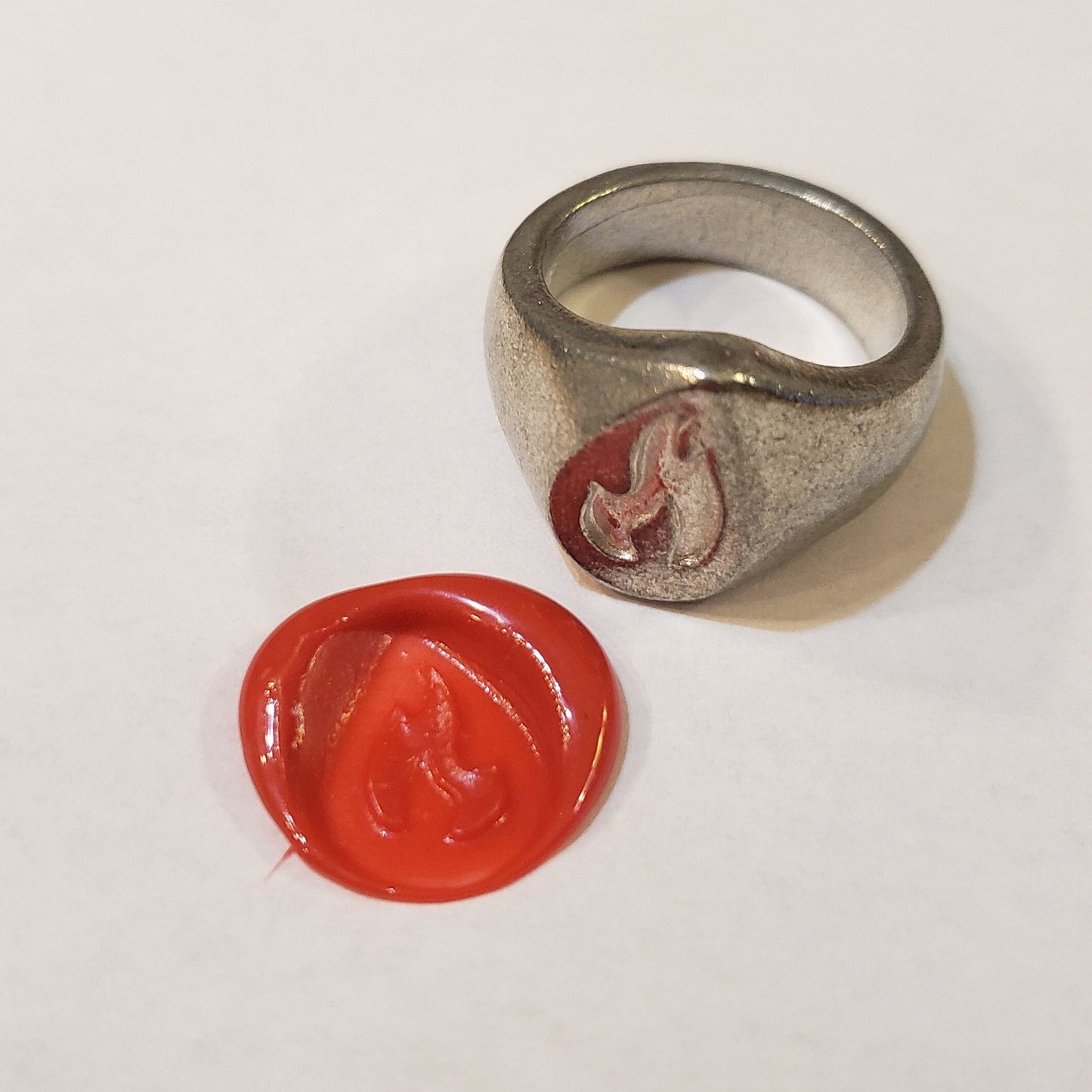 Fire wax seal signet ring