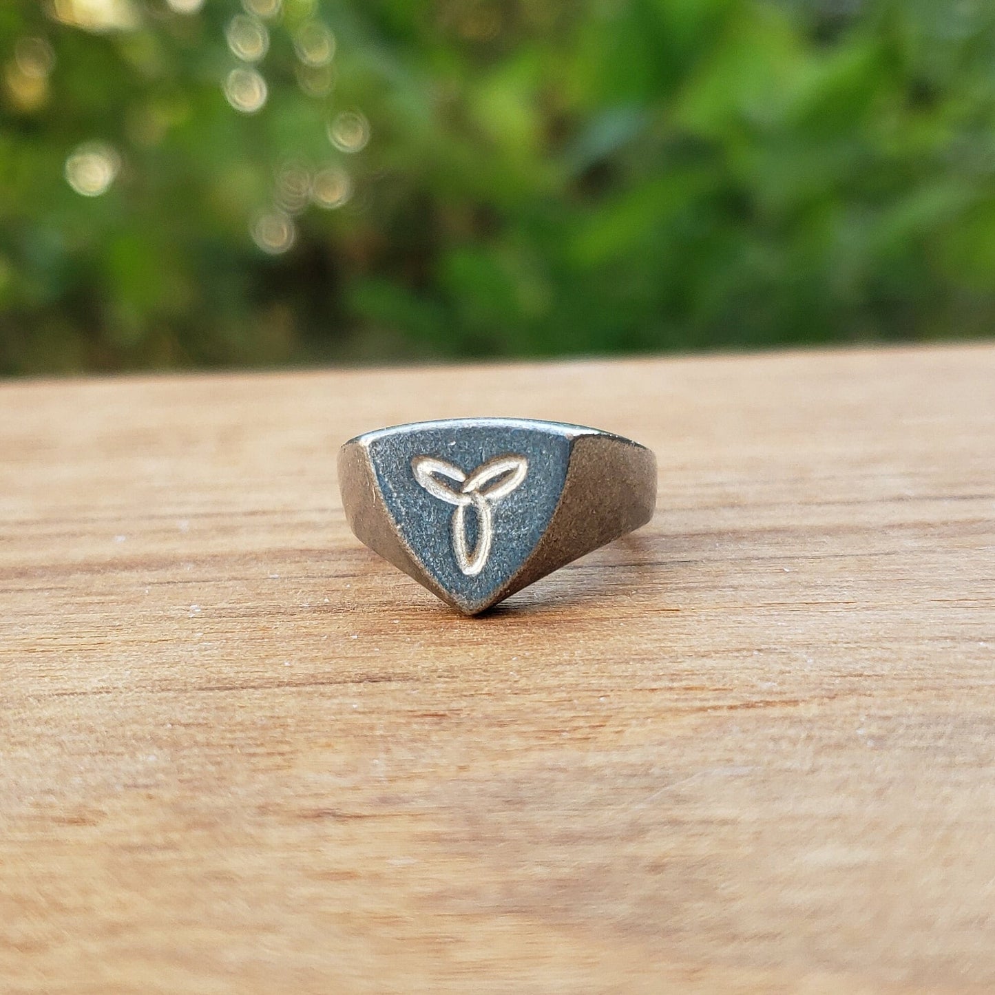 Triquetra wax seal signet ring