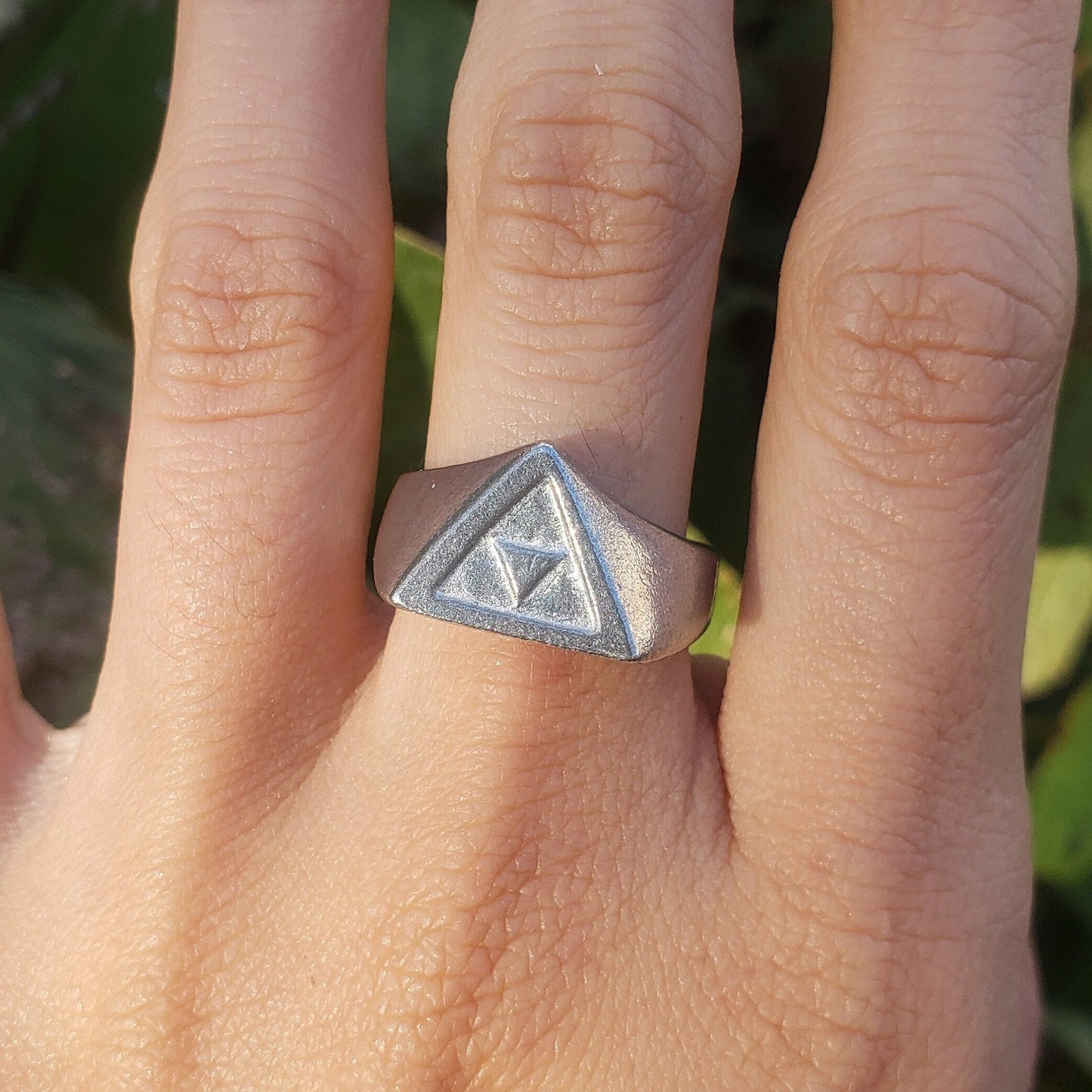 Sierpinski's Triangles wax seal signet ring