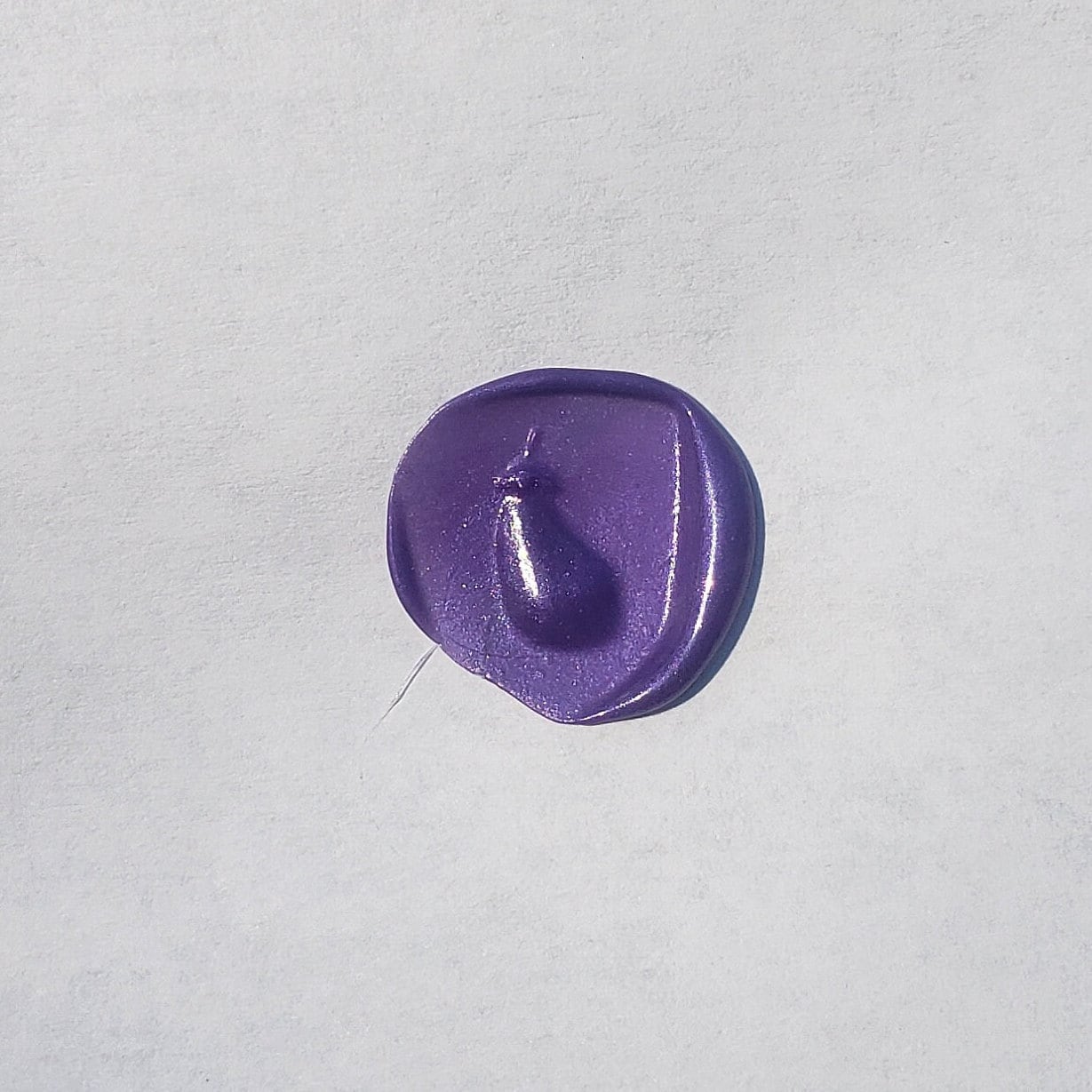 Eggplant wax seal signet ring