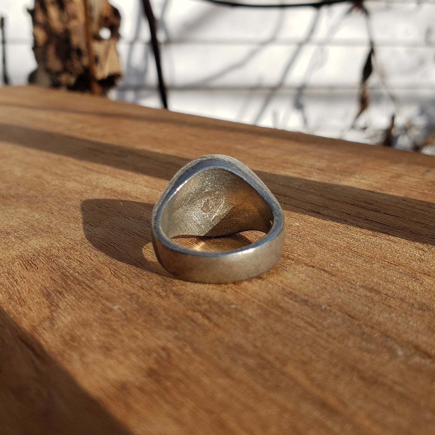 sun and moon face wax seal signet ring