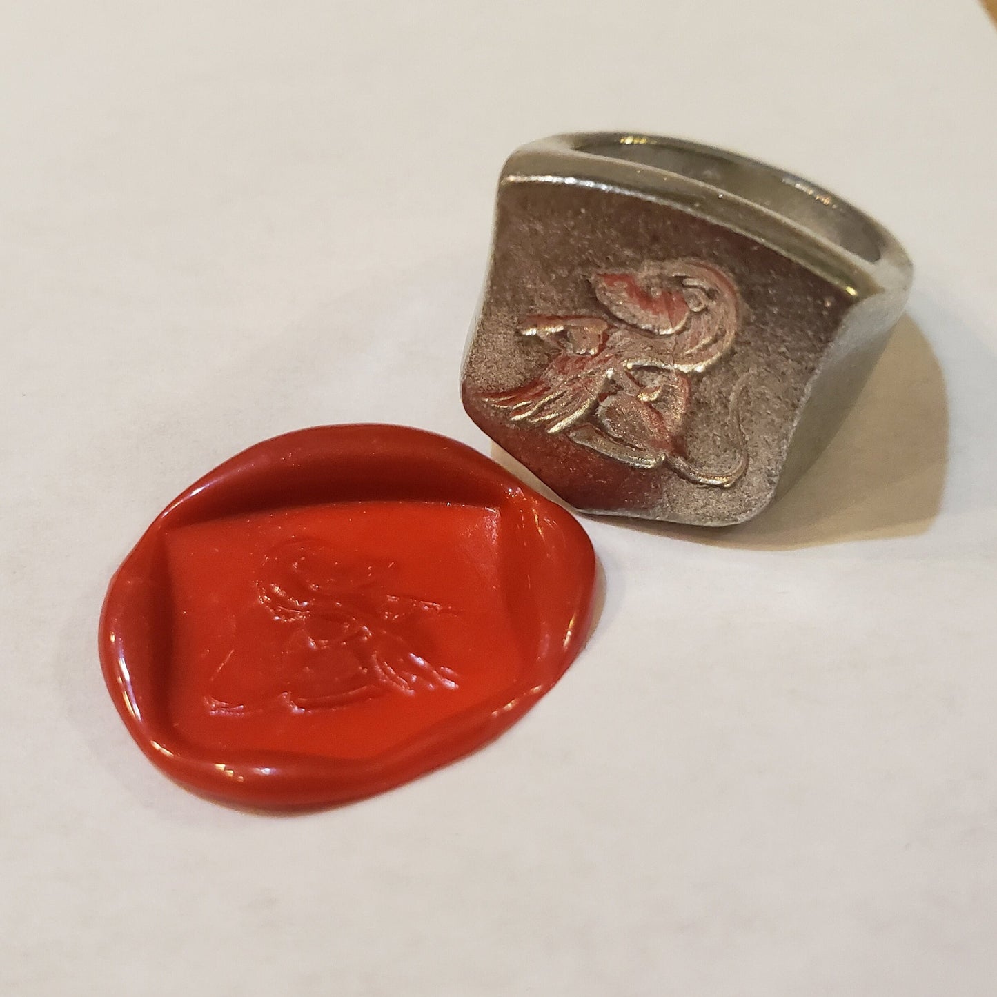 Ratpunzel wax seal signet ring