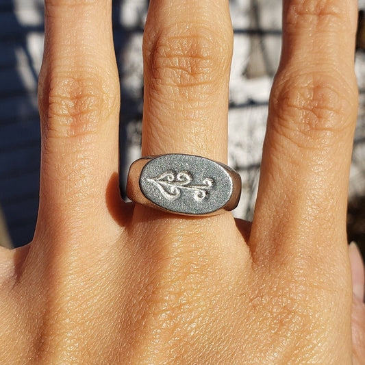 Wind wax seal signet ring