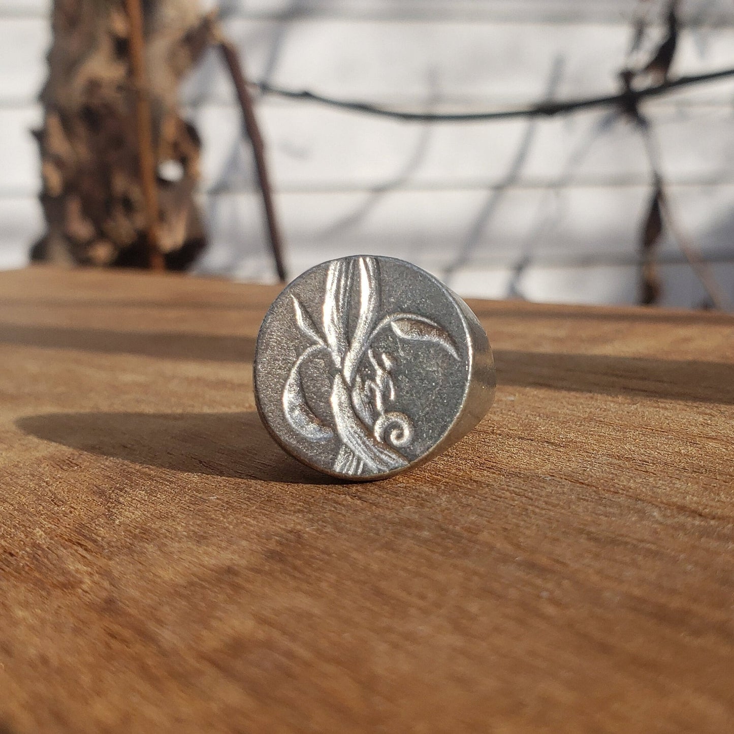 Jack and the beanstalk wax seal signet ring