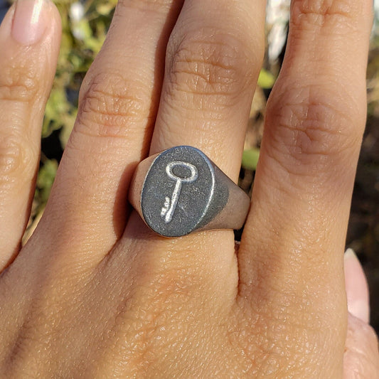 Key wax seal signet ring