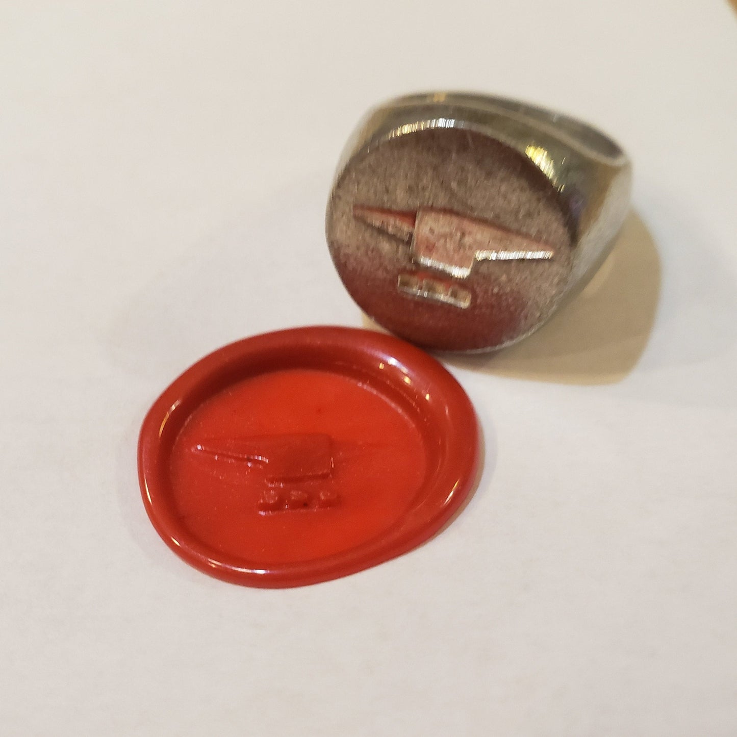 Anvil wax seal signet ring