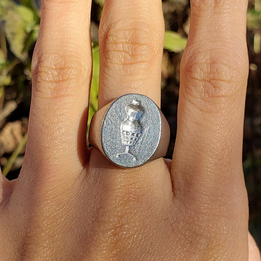 Dress form wax seal signet ring