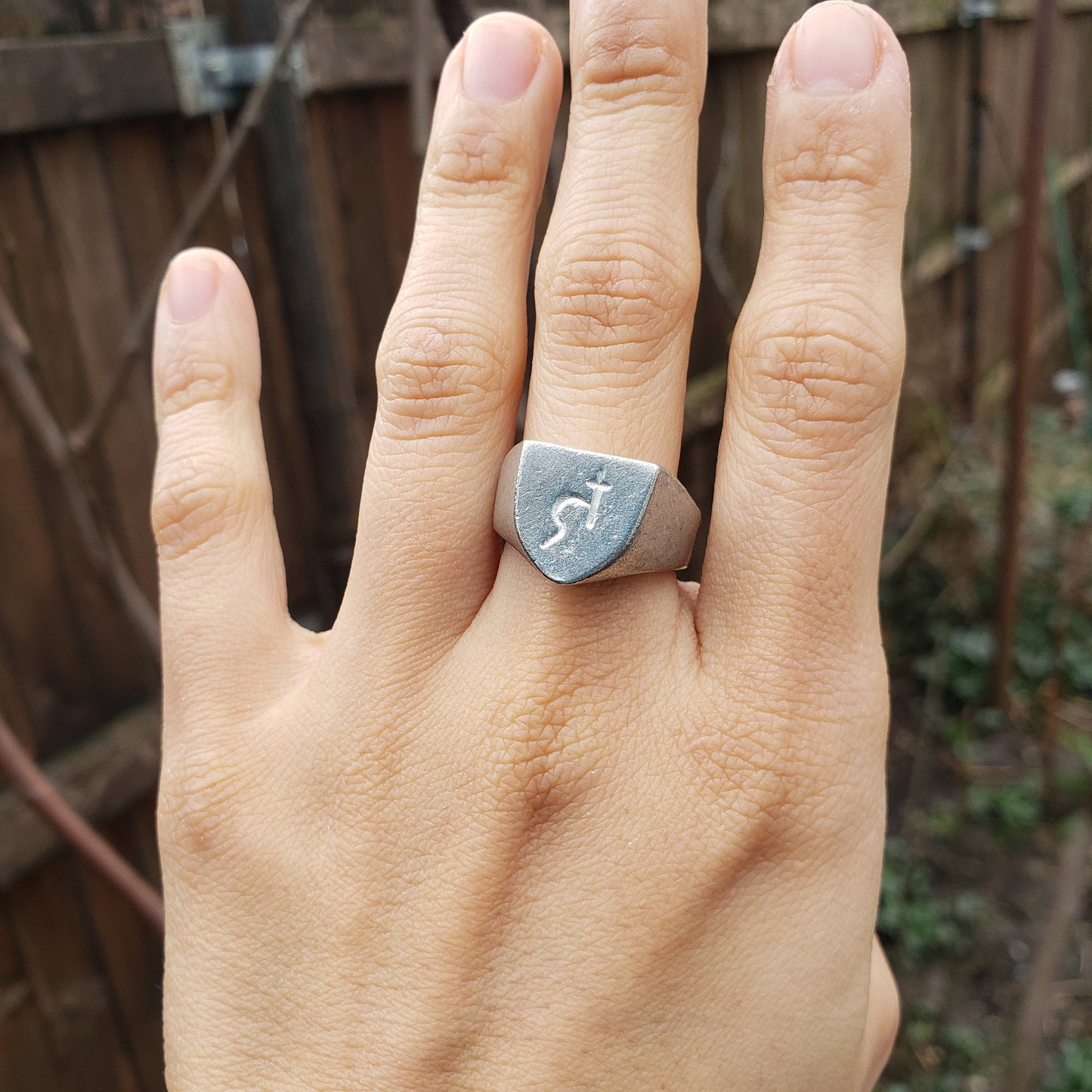 Saturn sign wax seal signet ring