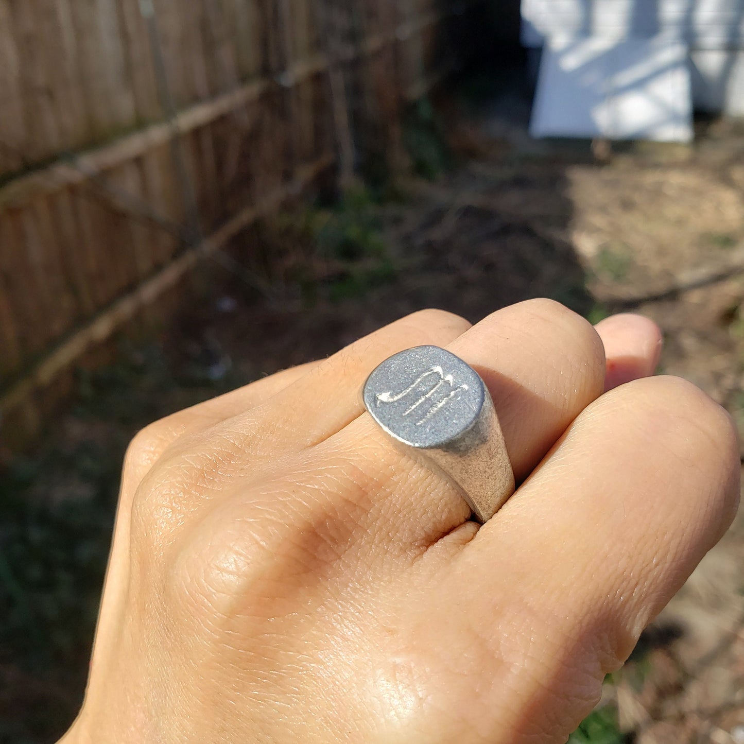 Scorpio sign wax seal signet ring