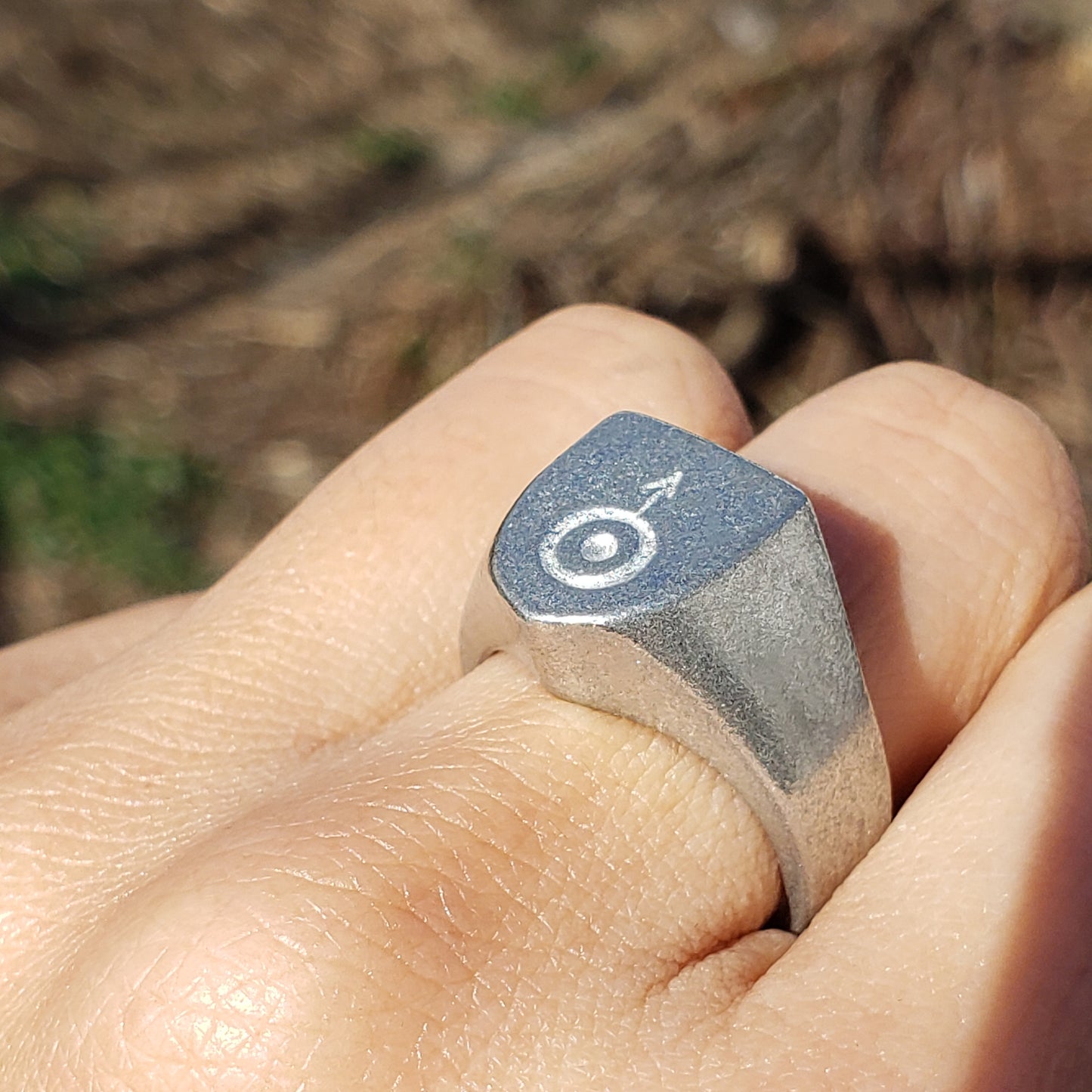 Uranus sign wax seal signet ring