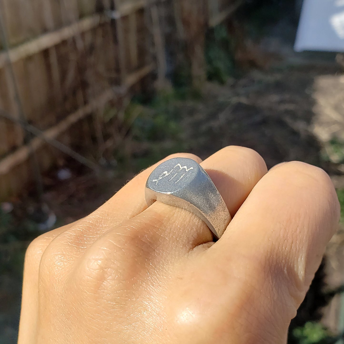 Virgo sign wax seal signet ring