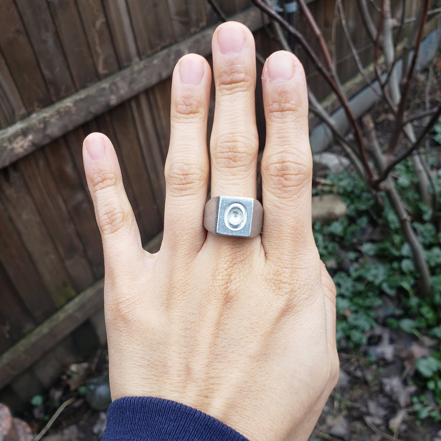 Bowler hat wax seal signet ring