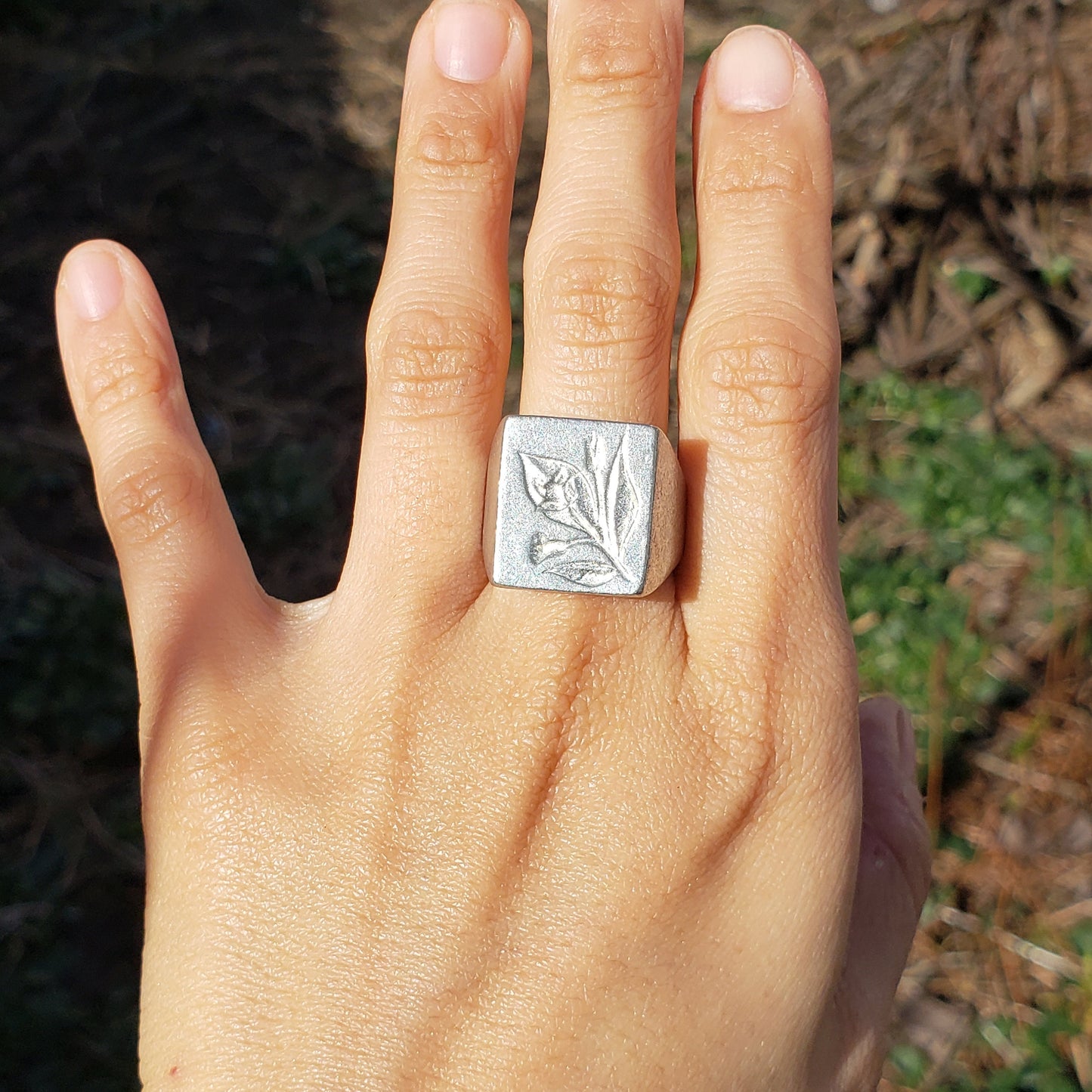 Belladonna wax seal signet ring