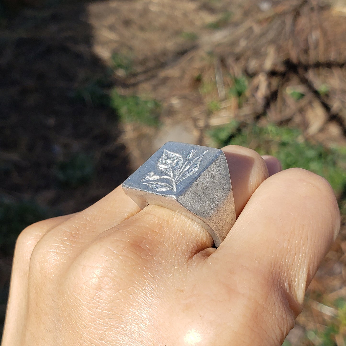 Belladonna wax seal signet ring