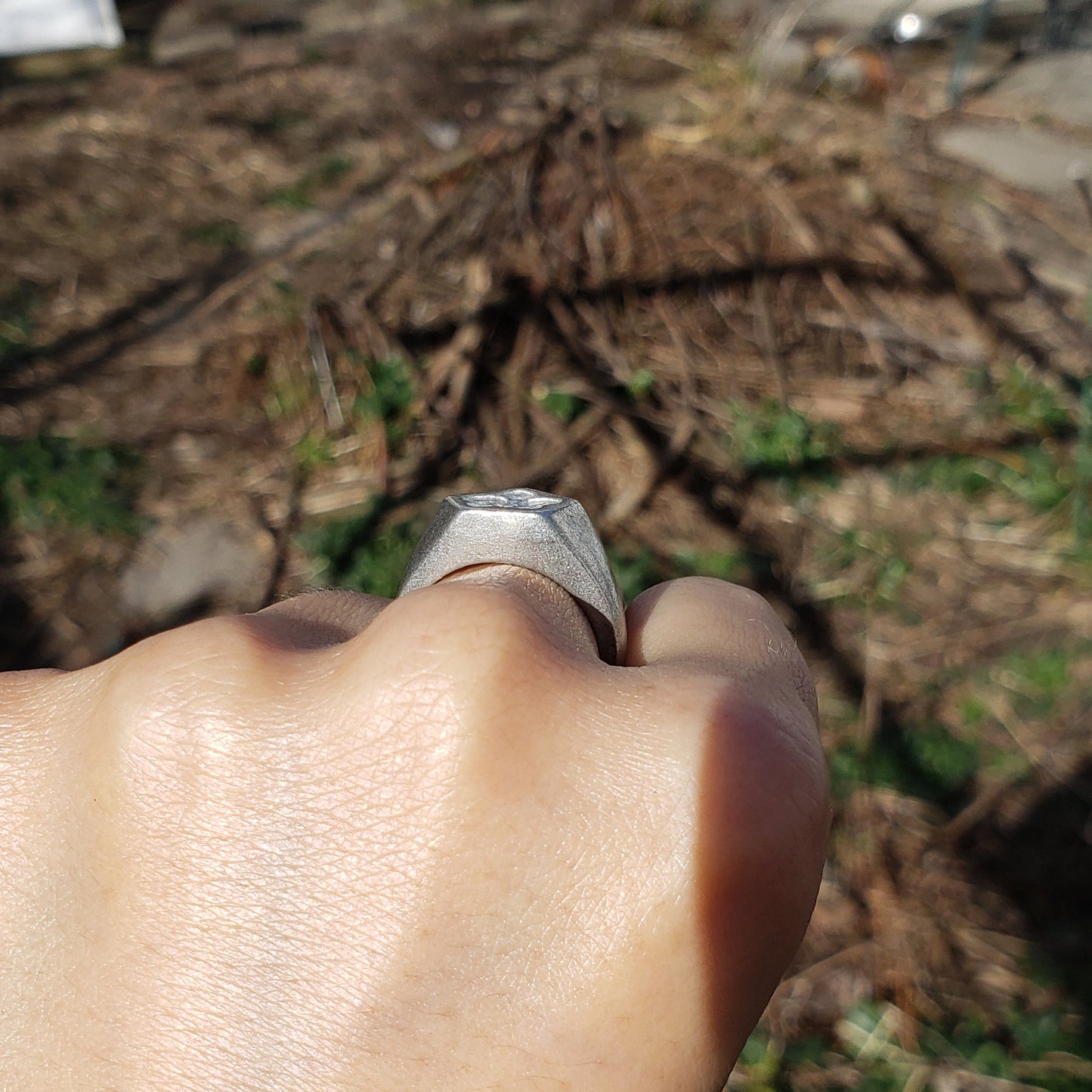 Orchid wax seal signet ring