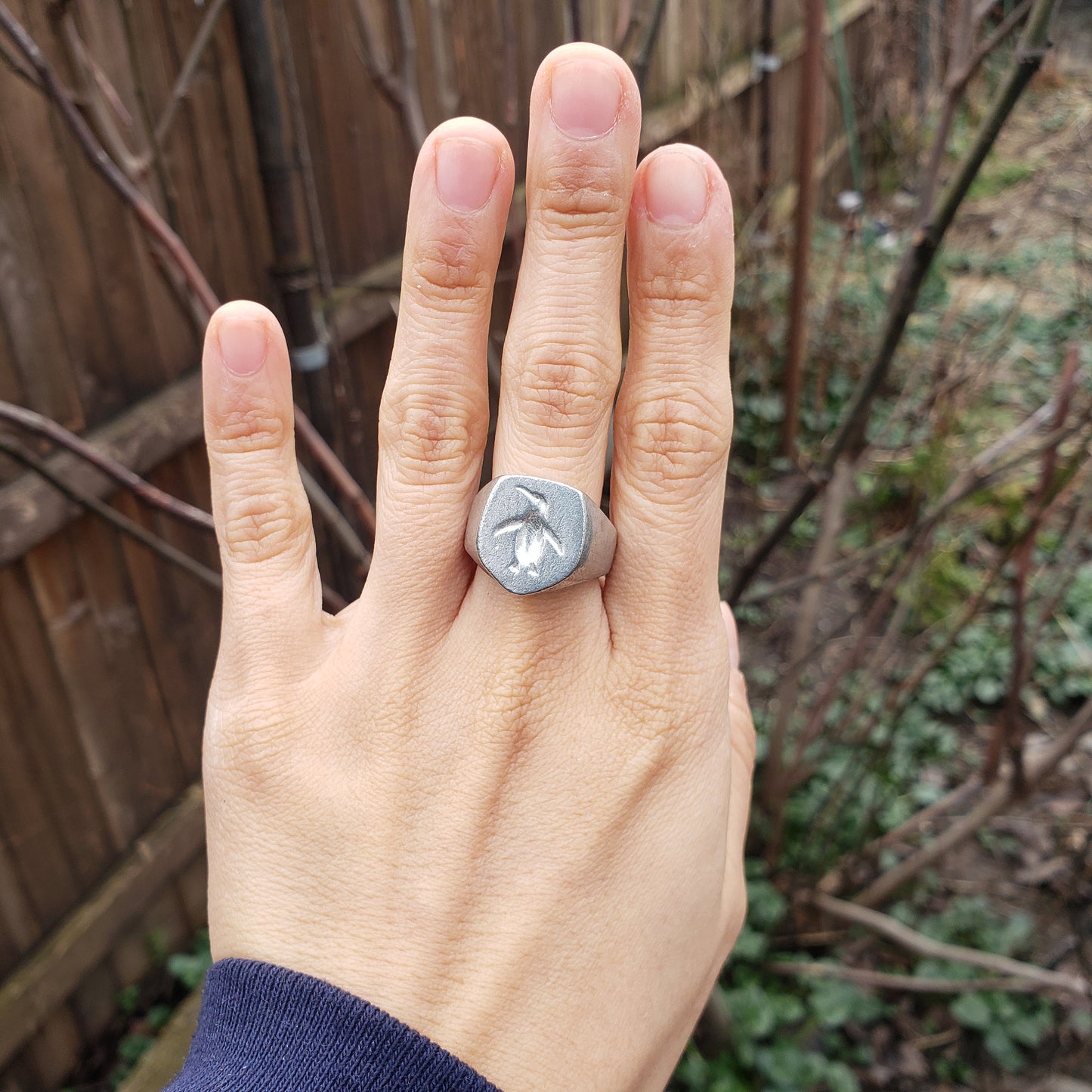 Penguin wax seal signet ring