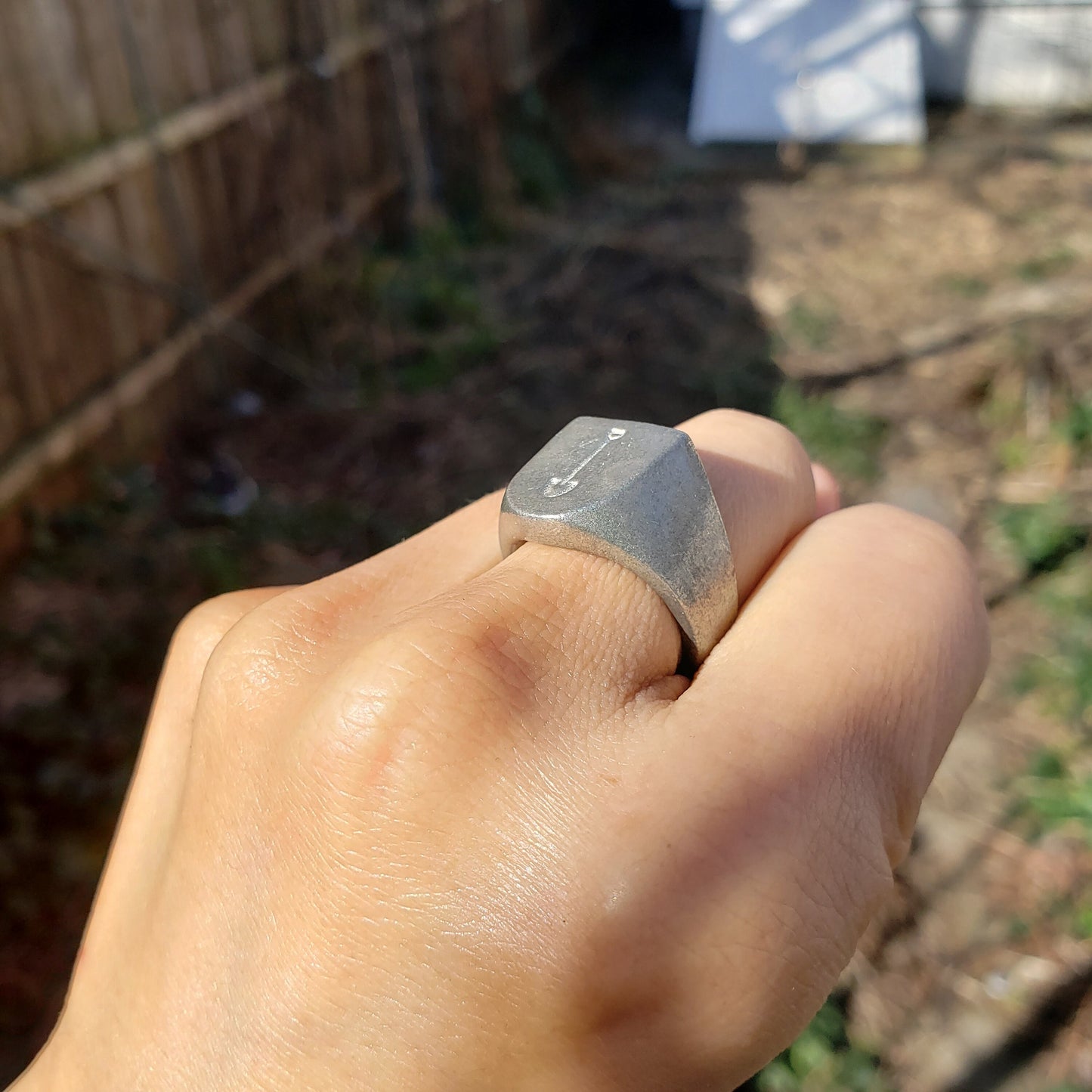 Shovel wax seal signet ring