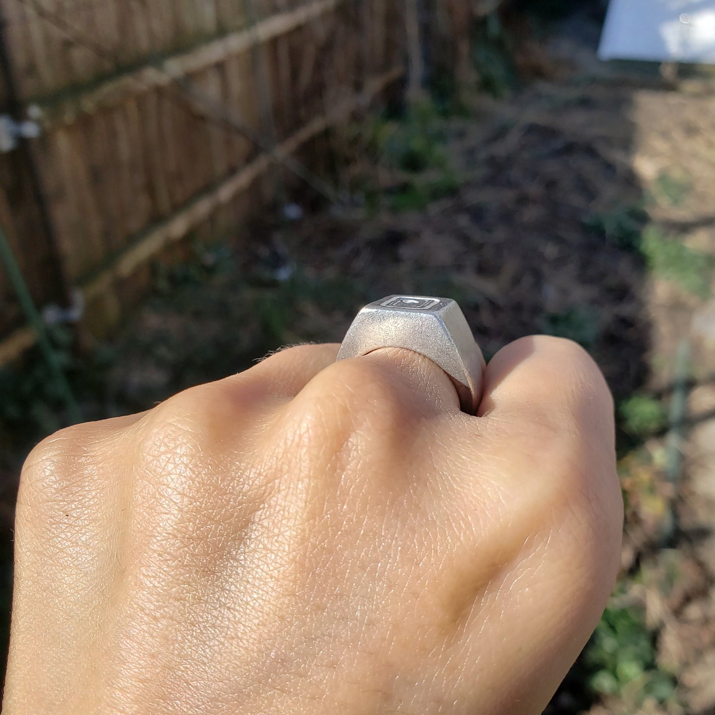 Sardine can wax seal signet ring