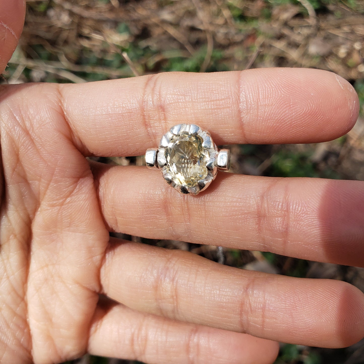 Citrine pineapple intaglio pendant