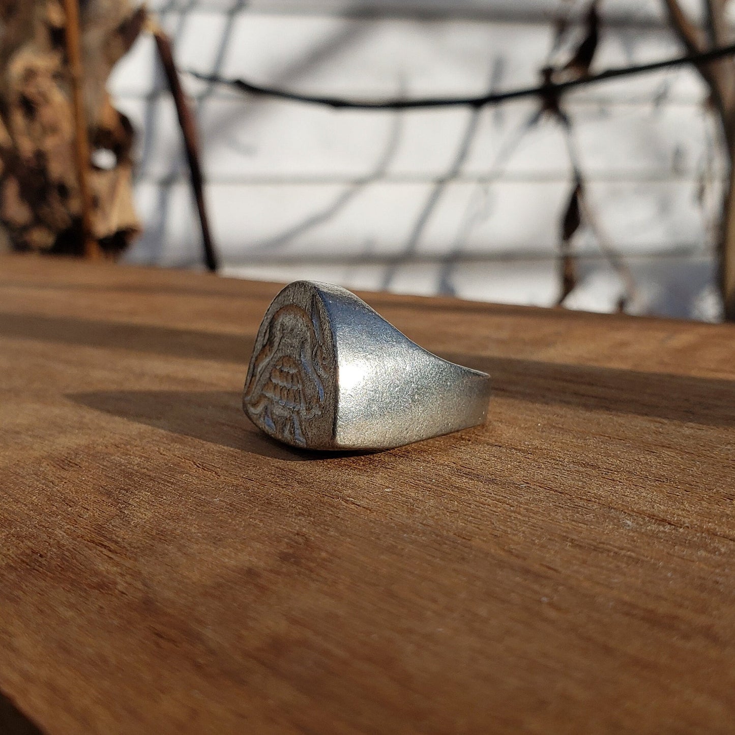 Tortoise and hare wax seal signet ring