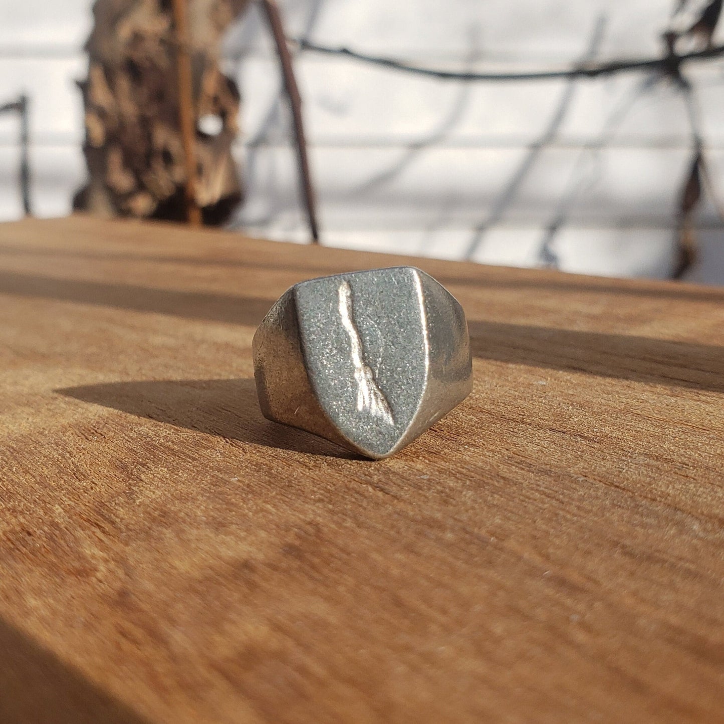 Broom wax seal signet ring