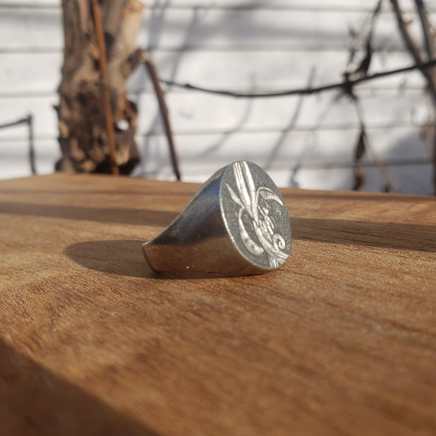 Jack and the beanstalk wax seal signet ring