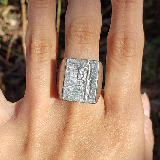 Rapunzel wax seal signet ring