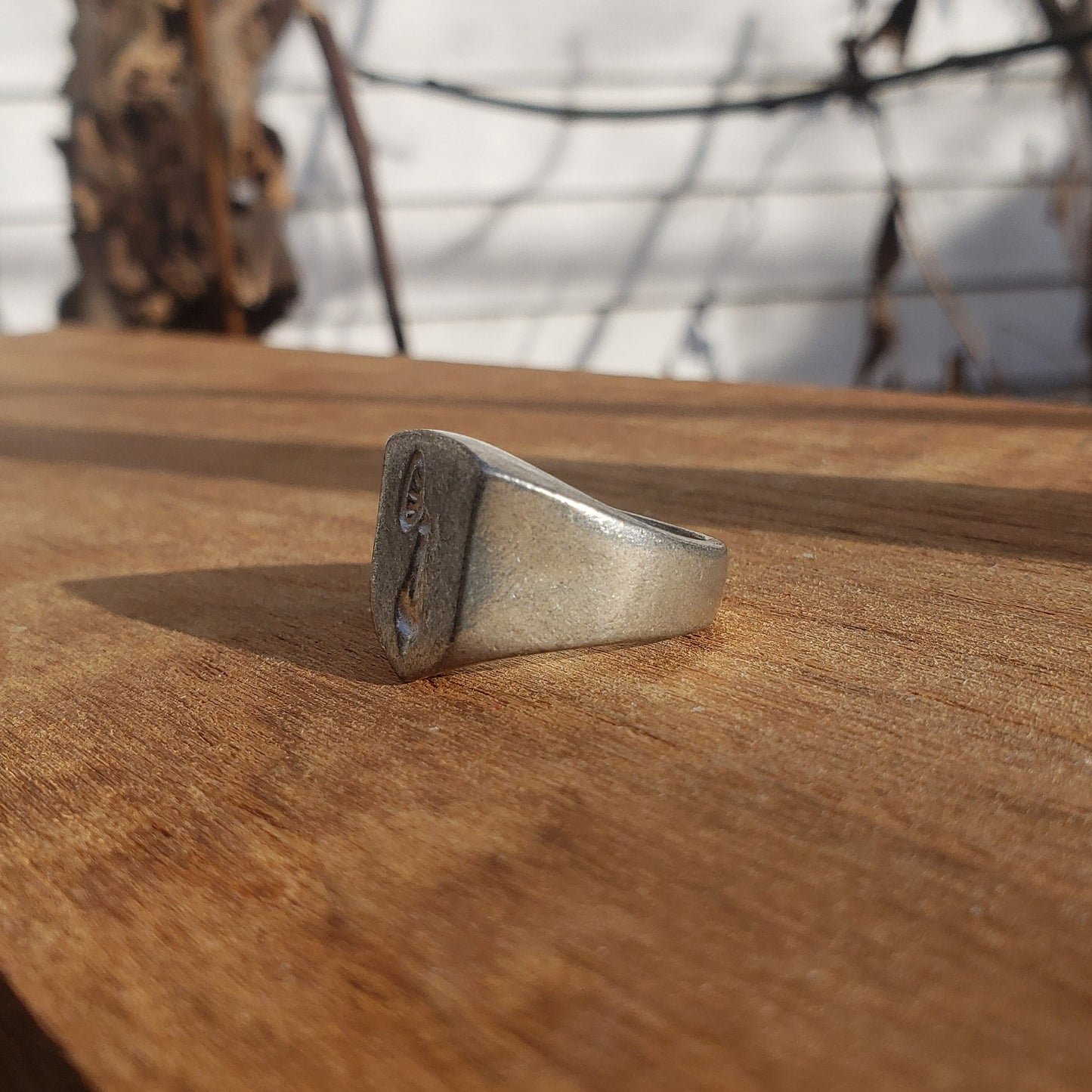 Halo wax seal signet ring