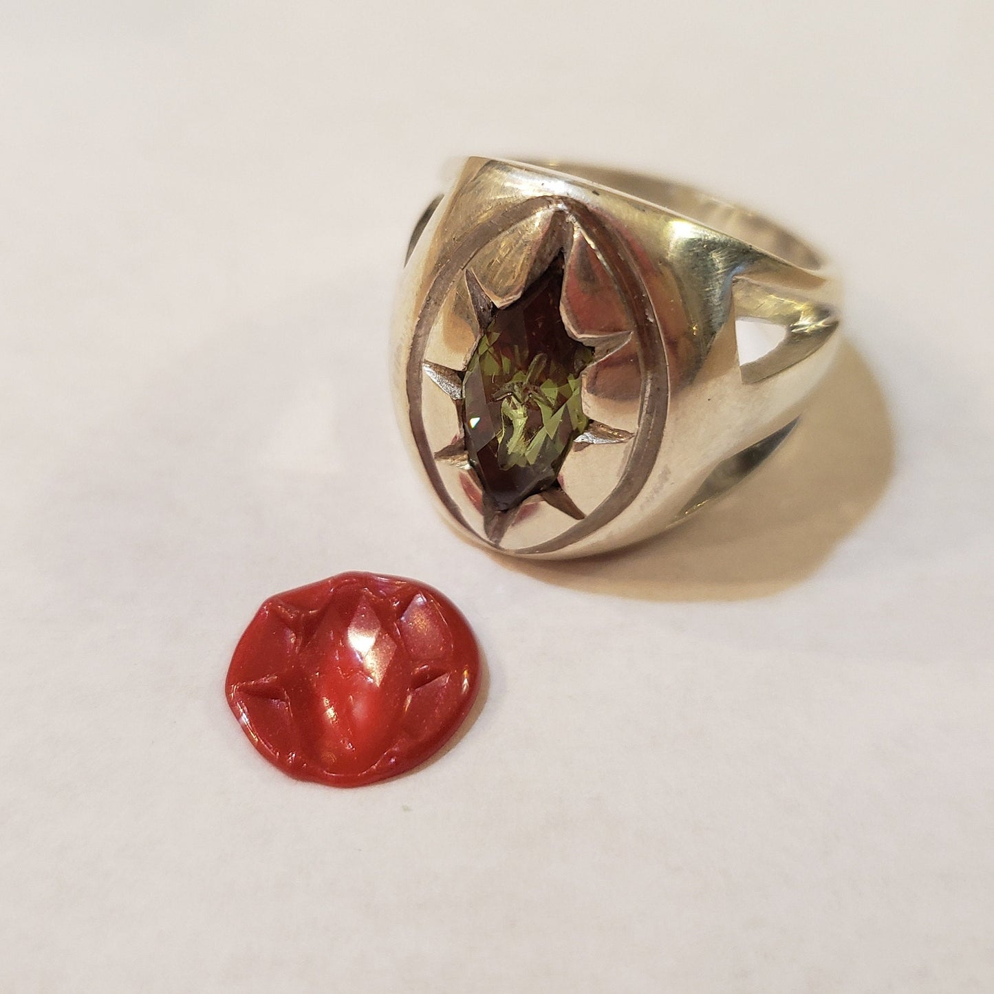 CrYAG pepperboard silver ring