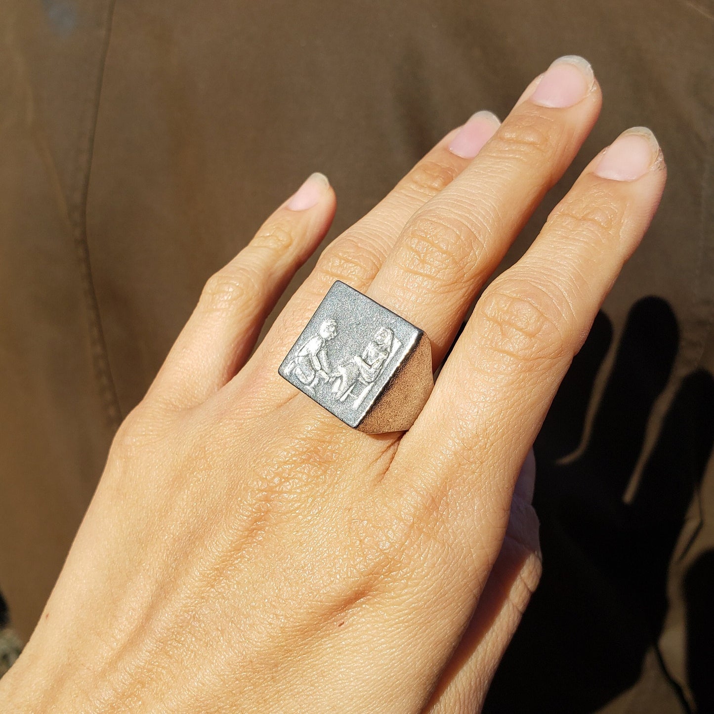 Cinderella wax seal signet ring