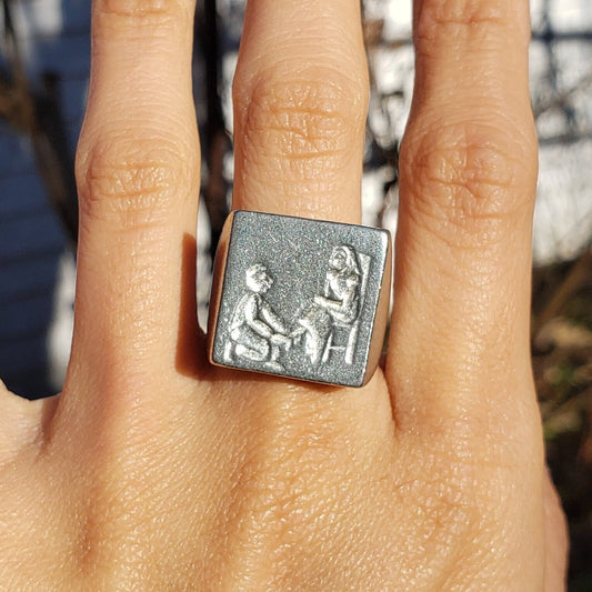 Cinderella wax seal signet ring