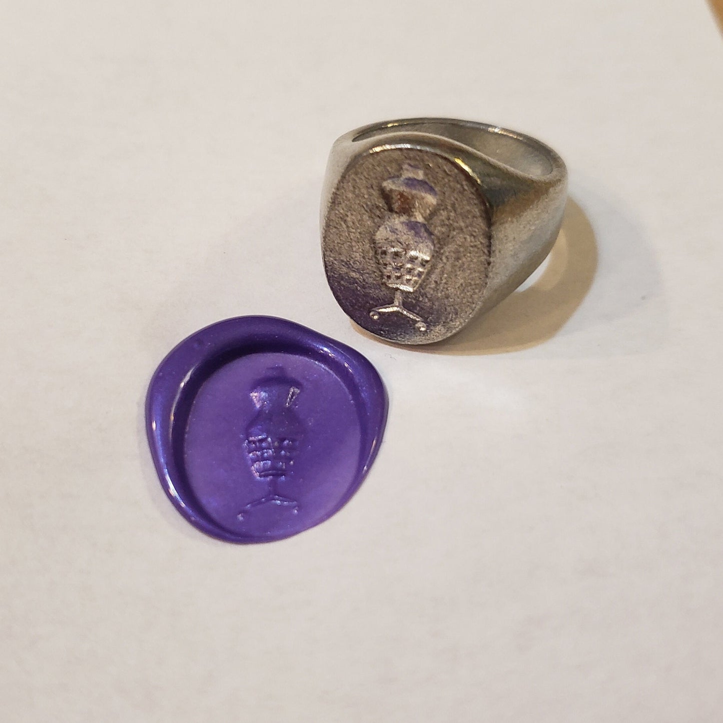 Dress form wax seal signet ring