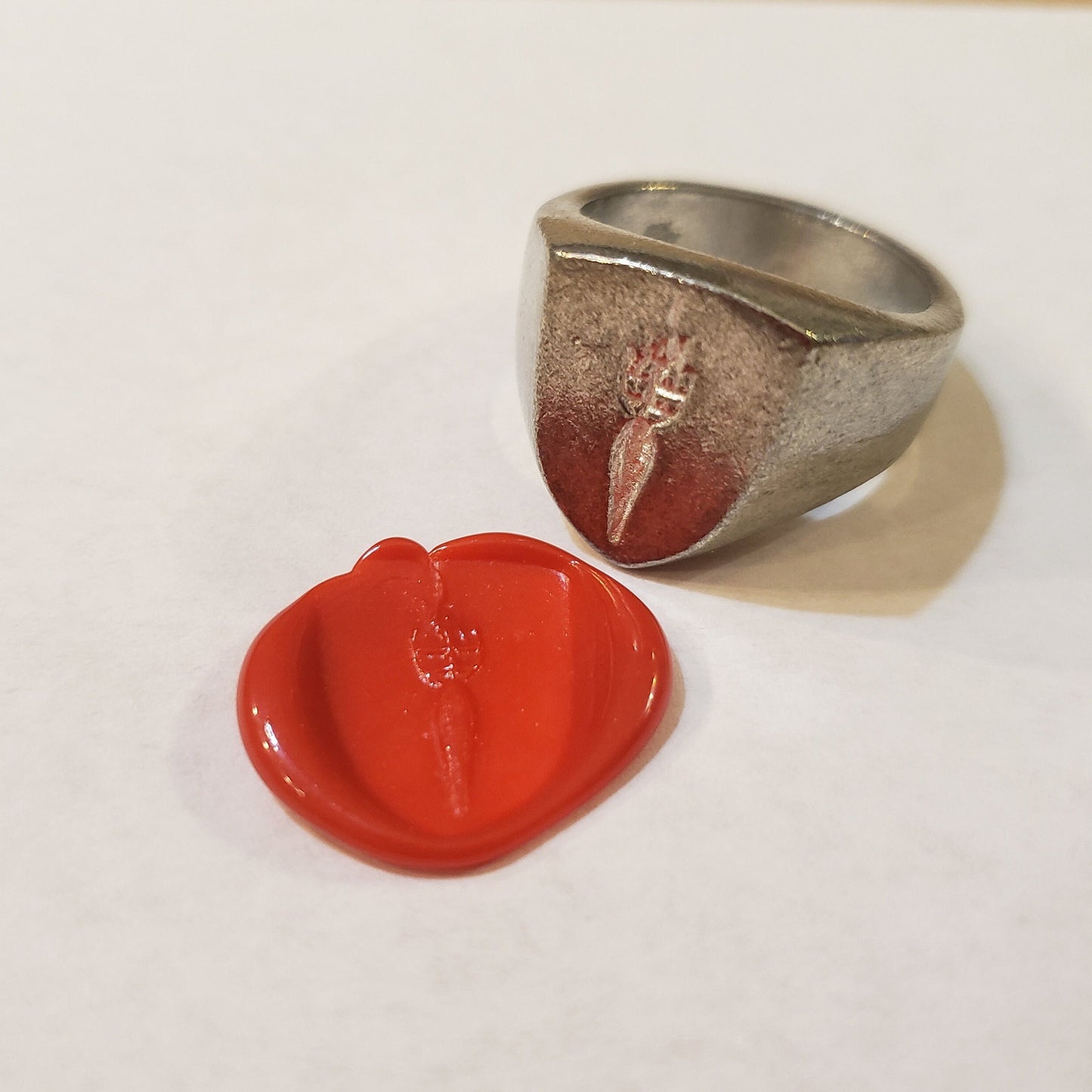 Torch wax seal signet ring