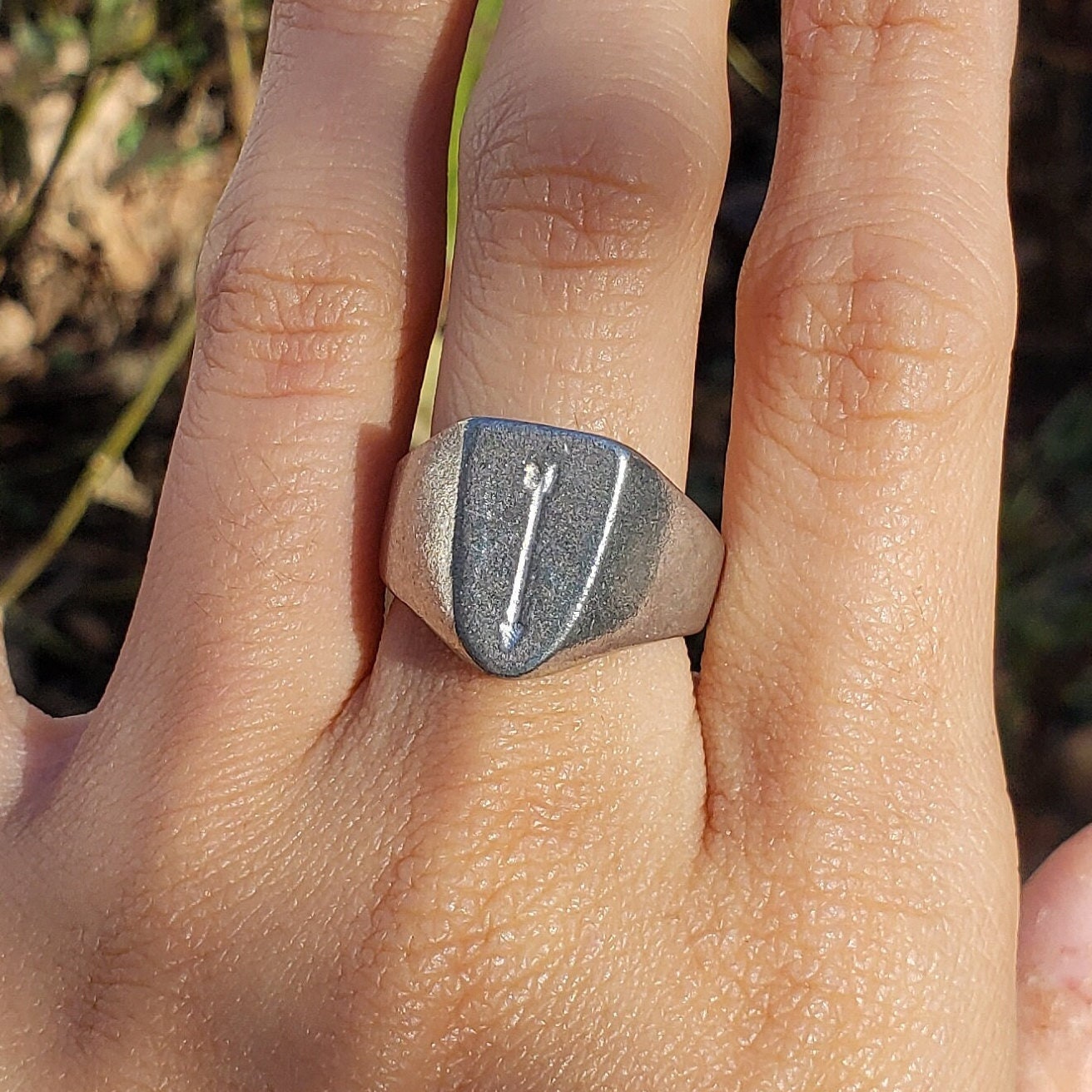 Arrow wax seal signet ring