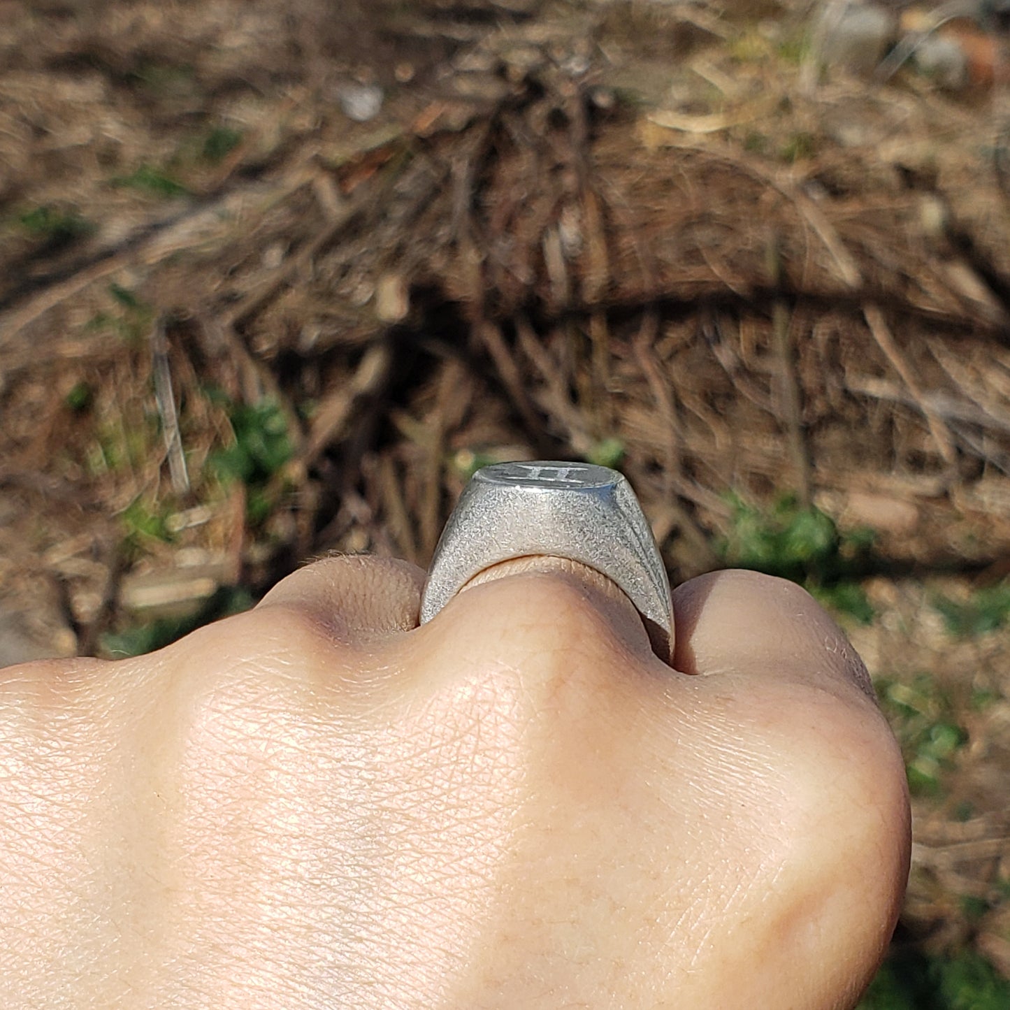 Gemini sign wax seal signet ring