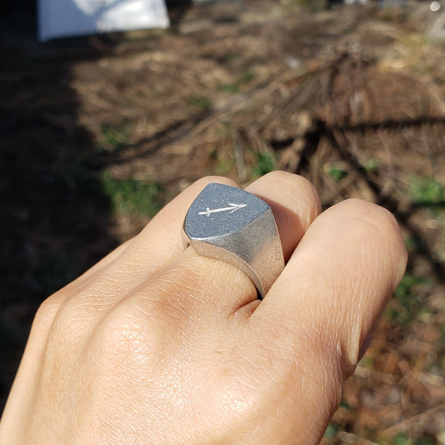 Sagittarius sign wax seal signet ring