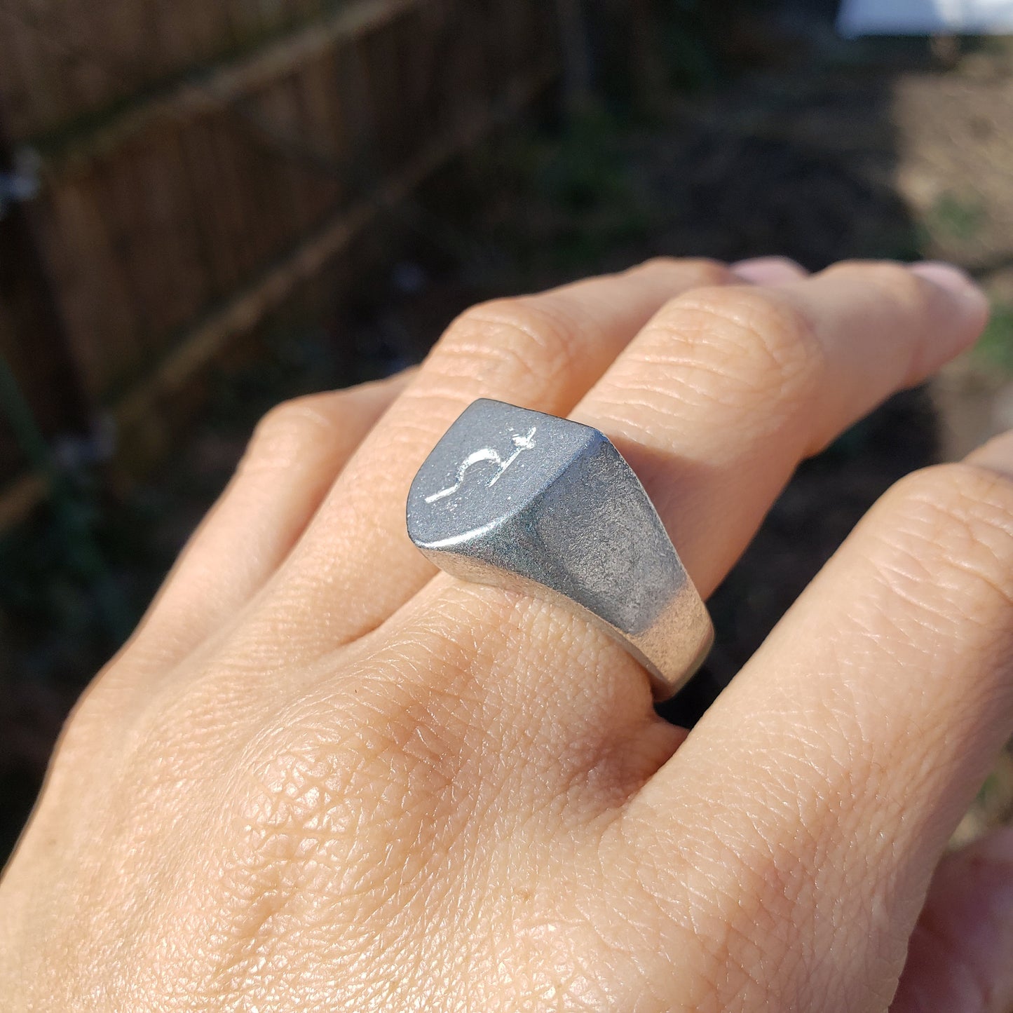 Saturn sign wax seal signet ring