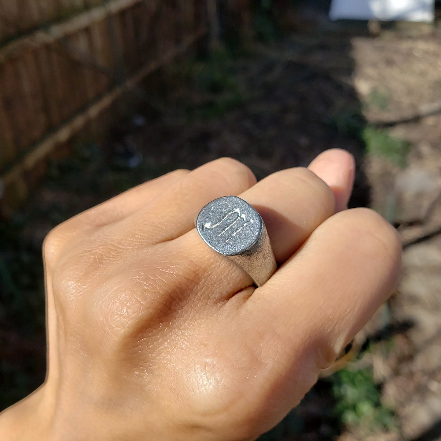 Scorpio sign wax seal signet ring