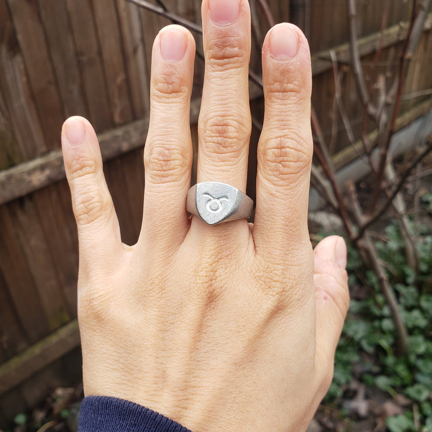 Taurus sign wax seal signet ring