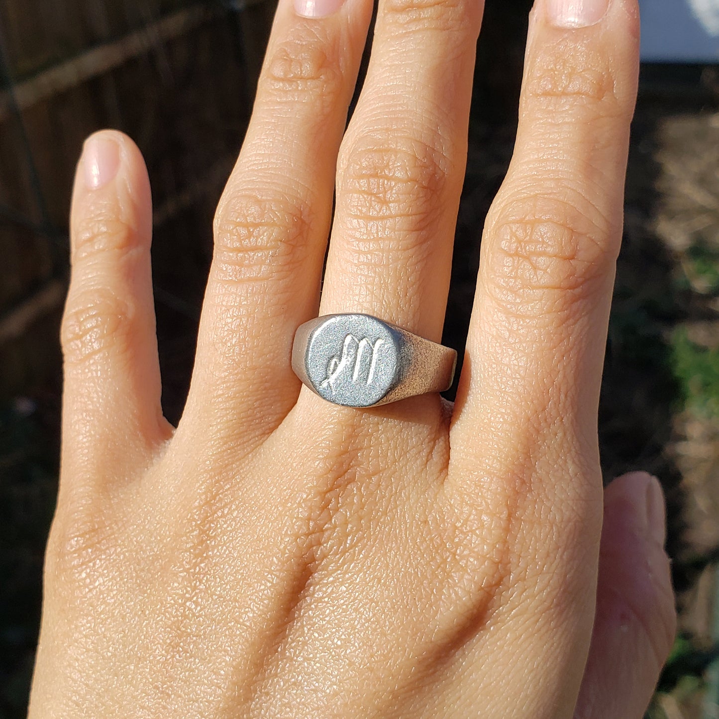 Virgo sign wax seal signet ring